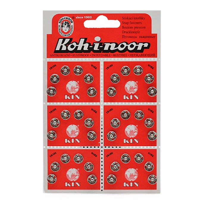 KIN Knoflíky stiskací patentky Ms průměr 9mm (vel. 1)