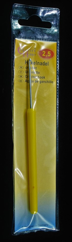 Háček pletací s ručkou 2,5 mm