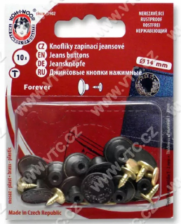 Knoflík riflový FOREVER 5 černý nikl blistr 86271