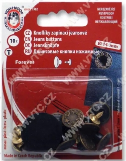 Knoflík riflový FOREVER 5 staromosaz blistr 86270