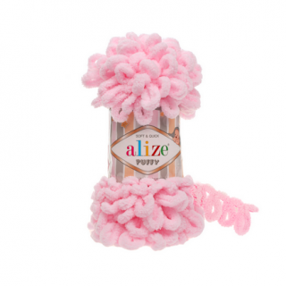Priadza Alize Puffy 31 - světle růžová