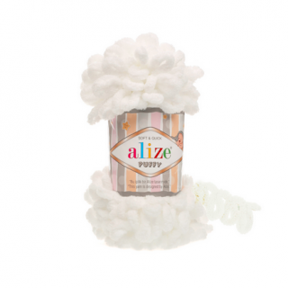 Priadza Alize Puffy 55 - biela