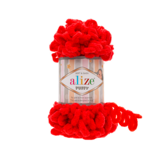 Priadza Alize Puffy 56 - červená