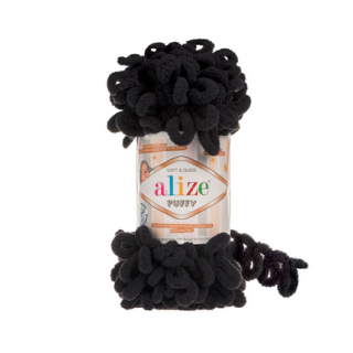 Priadza Alize Puffy 60 - černá