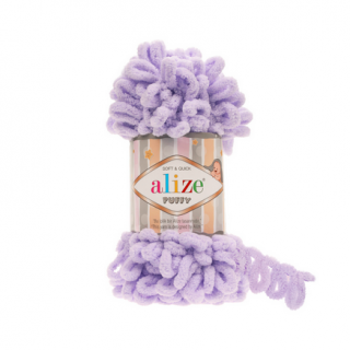 Priadza Alize Puffy 146 - světle fialková