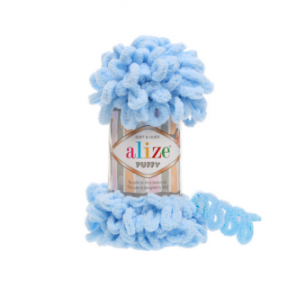 Priadza Alize Puffy 183 - světle modrá