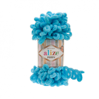 Priadza Alize Puffy 287 - pastelově modrá