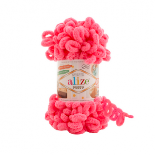 Priadza Alize Puffy 377 - neonově růžová