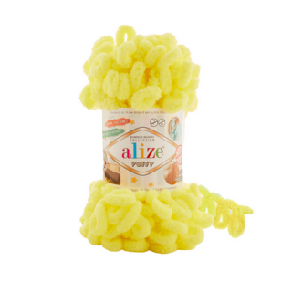 Priadza Alize Puffy 552 - neonově žltá