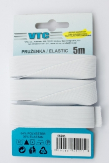 Pruženka karta 5 m biela