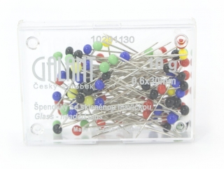 Špendlík skl. hl. 0,6x30 mm 10g barevná