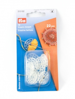 Knoflík kreativní 22 mm čirý